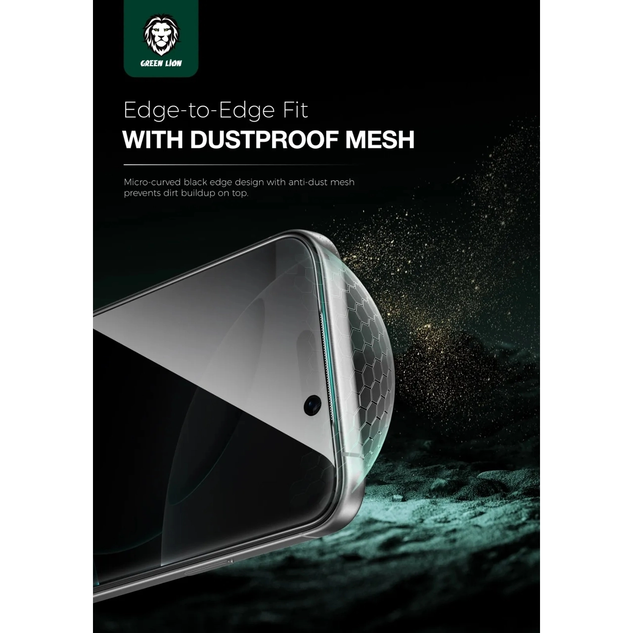 محافظ صفحه نمایش شیشه ای اورجینال Green Lion Steve Privacy مدل Apple iPhone 17 Pro Max (پک دار)